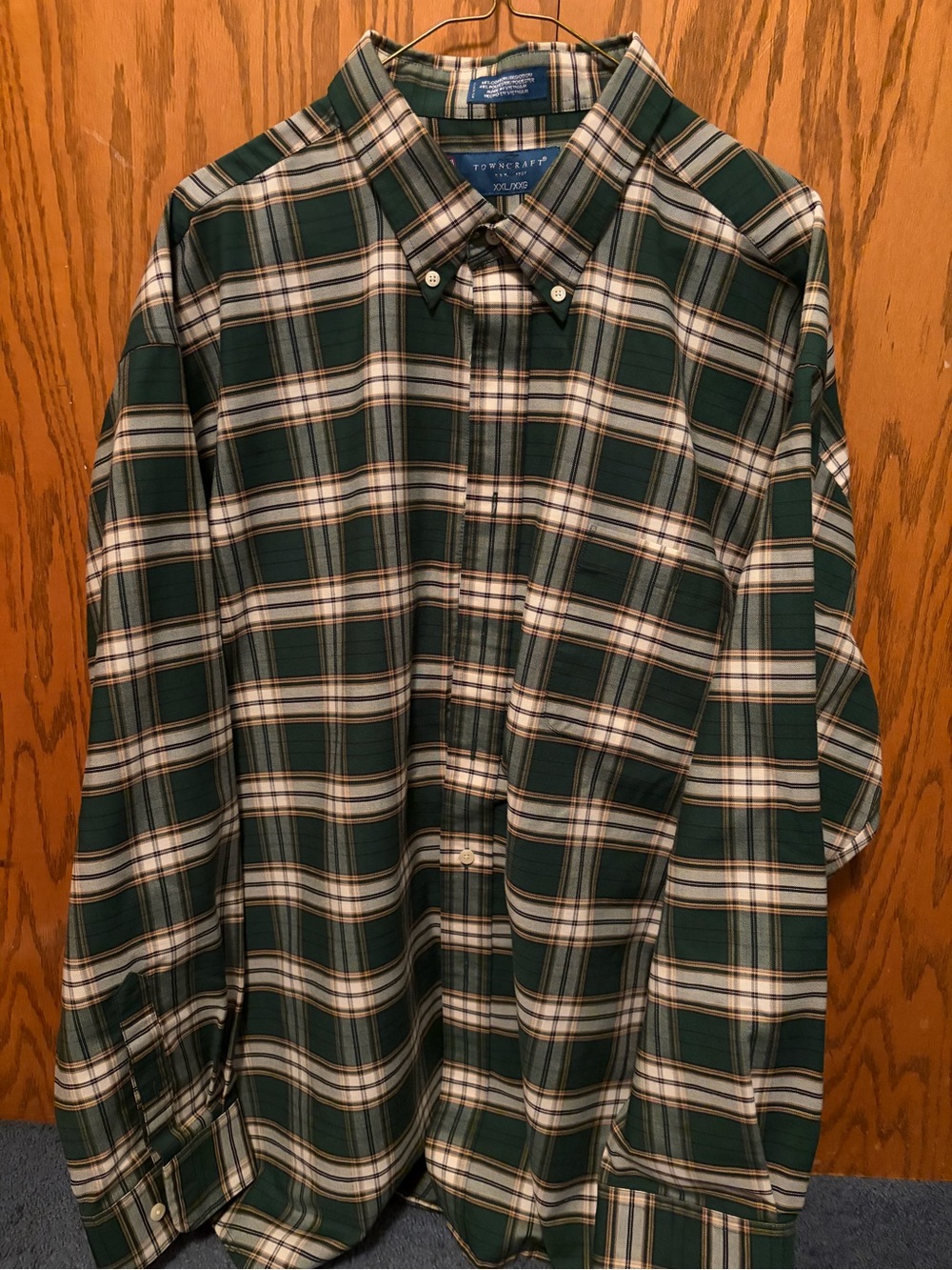 Foxcroft Towncraft Green Plaid Button-Down Shirt - Classic Men's Style